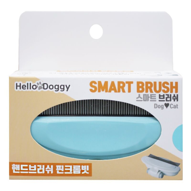 스마트핸드 브러쉬 디매터 강아지 엉킨털제거 슬리커 색상랜덤, 단품, 1개