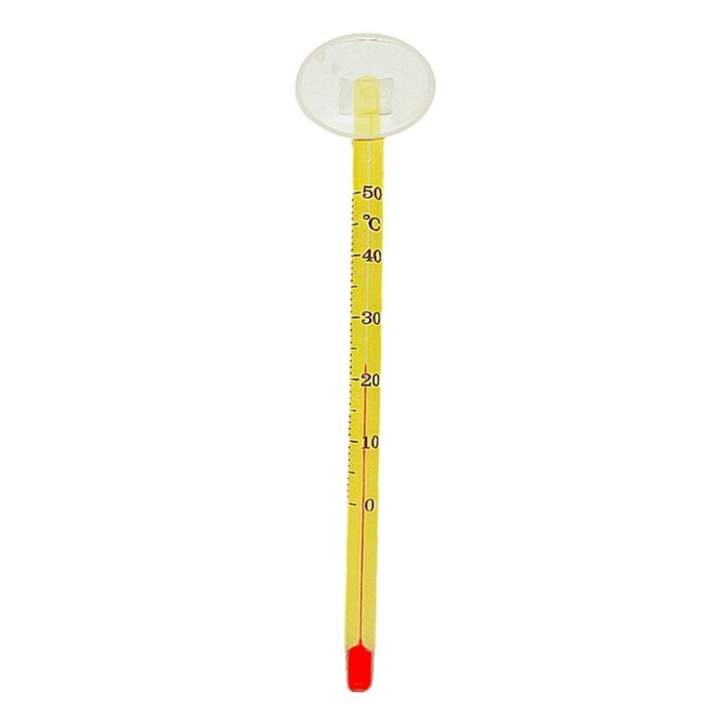 아쿠아리움 온도계 유리용기용 액정 플로팅형 가정용, Yellow stick waterpr, 1개