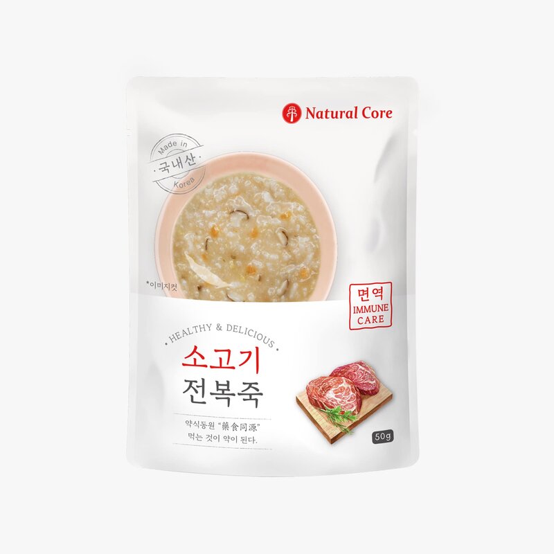 네츄럴코어 소고기 전복죽 면역 50g 국내산재료 영양죽 기력회복