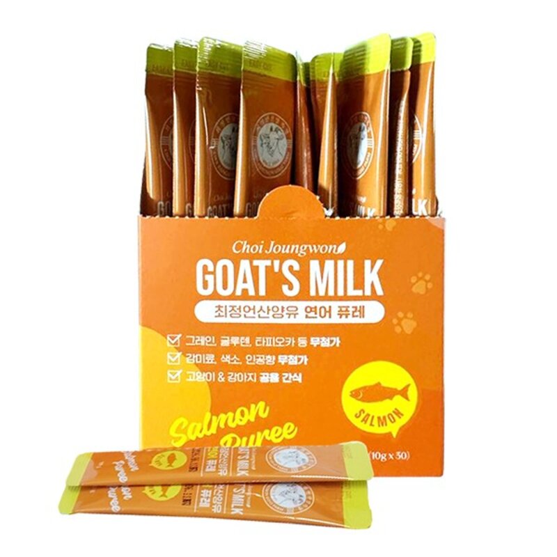 최정언산양유 퓨레 반료견 반려묘 츄르 2가지맛 30P 닭고기맛 연어맛, 30g, 닭고기