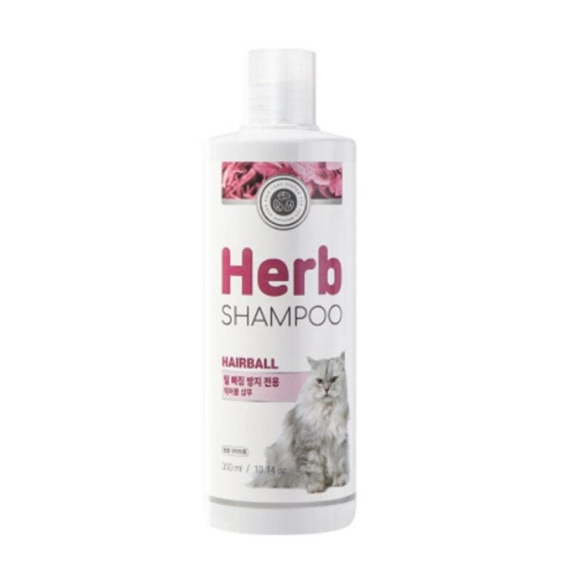 펫퍼스 허브 고양이 샴푸 300ml (헤어볼)