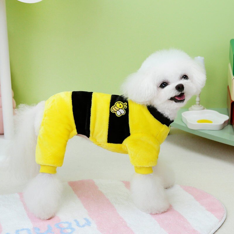파스텔펫 반려동물 꿀벌 극세사 올인원 꿀벌 M 1개