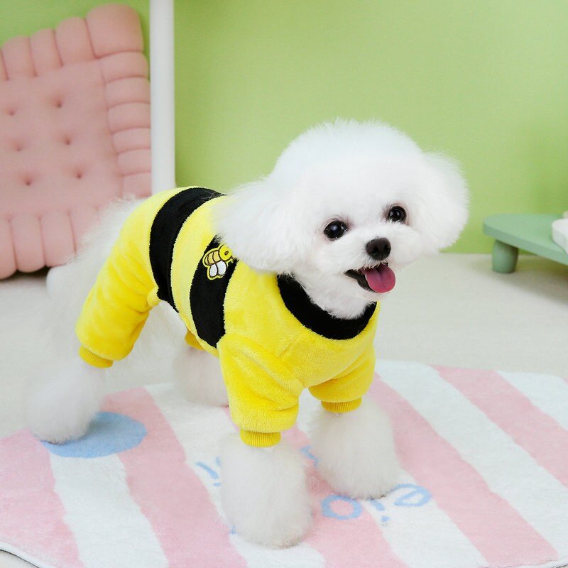 파스텔펫 반려동물 꿀벌 극세사 올인원 꿀벌 M 1개