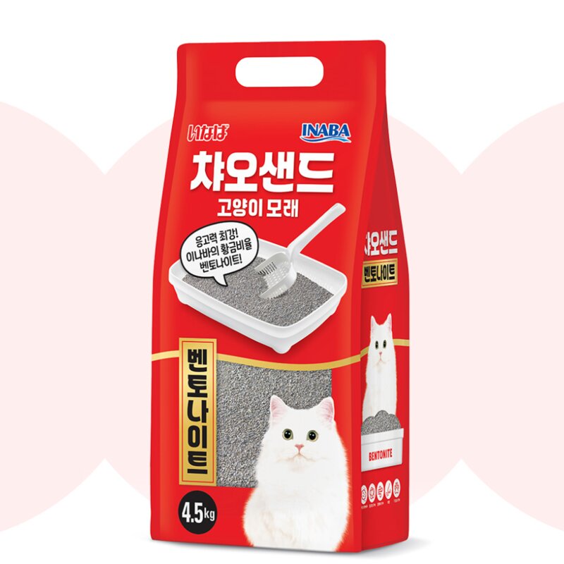 이나바 응고형 챠오샌드 벤토나이트 고양이 모래, 4.5kg, 무향, 1개