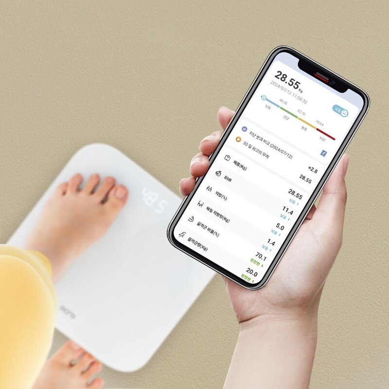 ACRO 아크로 스마트 체지방 블루투스 체중계 디지털 전자 몸무게 측정기 ibody-200